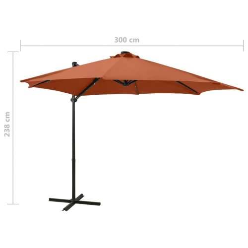 Konzolni vrtni suncobran sa stupom LED 300 cm terakota - Terakota 300 cm 1 Cijena