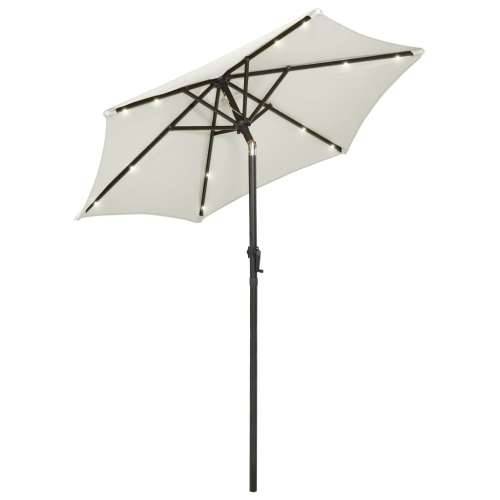 Vrtni suncobran LED boja pijeska 200 x 211 cm aluminijski - Pijesak 1 Cijena