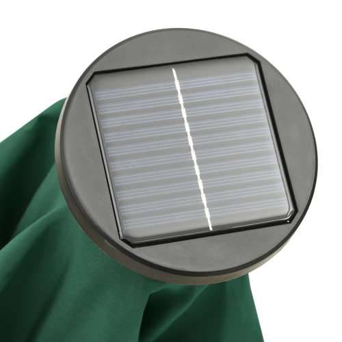 Vrtni suncobran s LED svjetlima zeleni 200 x 211 cm aluminijski - Zelena 1 Cijena