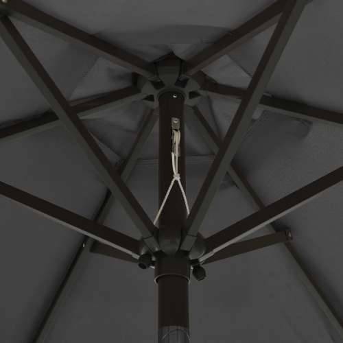 Vrtni suncobran s LED svjetlima antracit 200x211 cm aluminijski - Antracit 1 Cijena