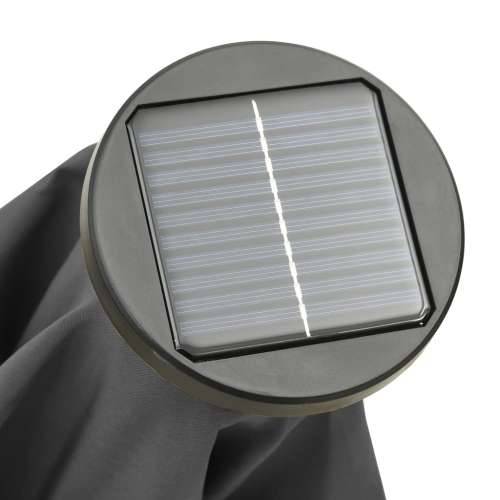 Vrtni suncobran s LED svjetlima antracit 200x211 cm aluminijski - Antracit 1 Cijena