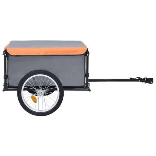 Prikolica za bicikl sivo-narančasta 65 kg Cijena