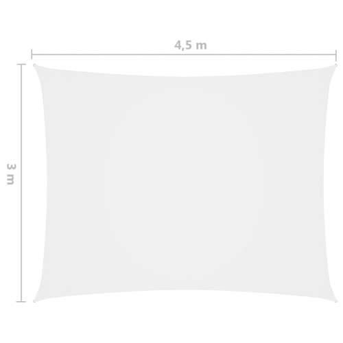 Jedro protiv sunca od tkanine pravokutno 3 x 4,5 m bijelo Cijena