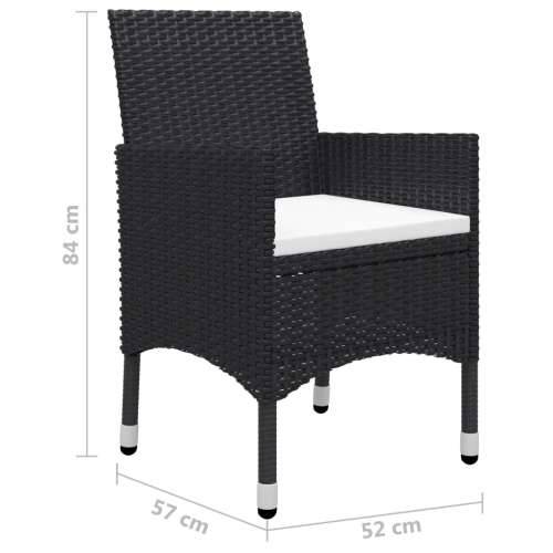 Vrtna garnitura - 5-dijelni vrtni blagovaonski set crni - Crna 4 Cijena