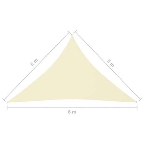 Jedro za zaštitu od sunca od tkanine trokutasto 5x5x6 m krem Cijena
