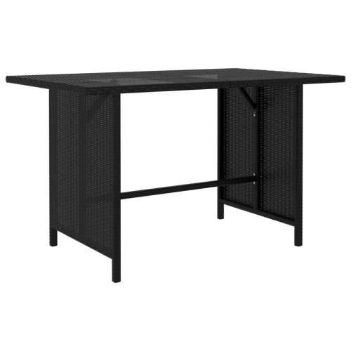 Vrtni stol - Blagovaonski stol crni 110 x 70 x 65 cm od poliratana - Crna 1 stol Cijena