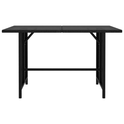 Vrtni stol - Blagovaonski stol crni 110 x 70 x 65 cm od poliratana - Crna 1 stol Cijena