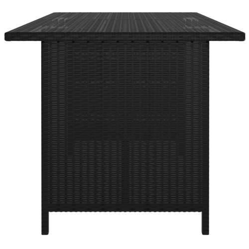 Vrtni stol - Blagovaonski stol crni 110 x 70 x 65 cm od poliratana - Crna 1 stol Cijena