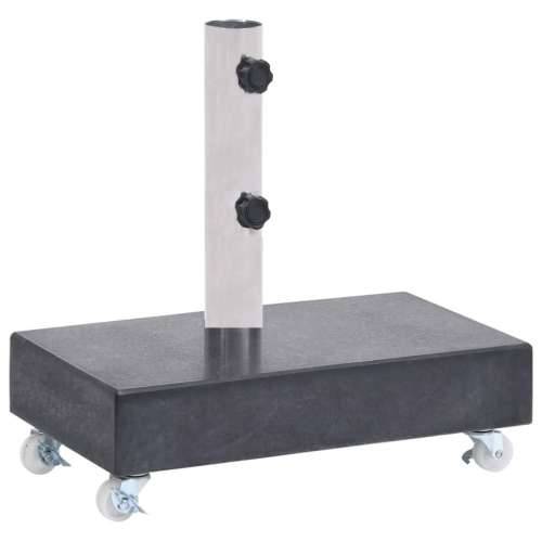 Postolje za suncobran crno 45 x 25 x 8 cm granitno - Crna 1 s kotačima Cijena