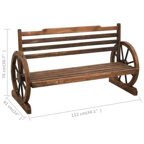Vrtna klupa 112 cm od masivne jelovine - 112 cm 1 Cijena