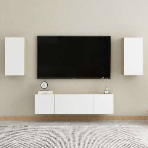 TV ormarić bijeli i hrast 30,5 x 30 x 60 cm konstruirano drvo - Bijela i boja hrasta sonome 1 60 cm Cijena