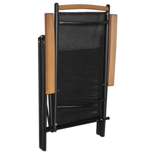 Vrtna garnitura - 9-dijelni vrtni blagovaonski set crni - Crna Dužina stola 185 cm 8 Cijena