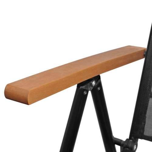 Vrtna garnitura - 9-dijelni vrtni blagovaonski set crni - Crna Dužina stola 185 cm 8 Cijena