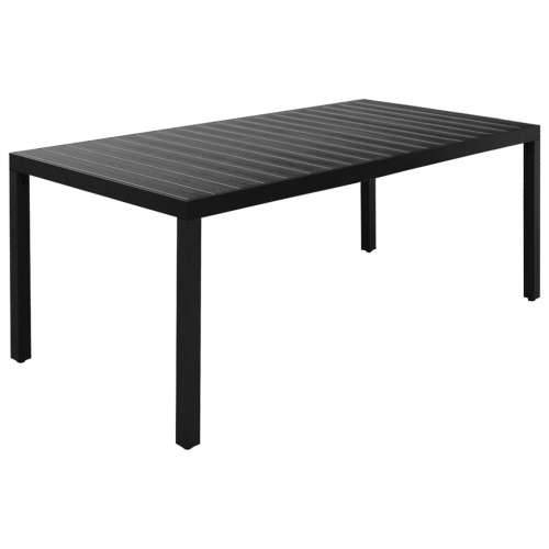 Vrtna garnitura - 9-dijelni vrtni blagovaonski set crni - Crna Dužina stola 185 cm 8 Cijena