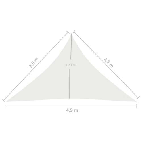 Jedro za zaštitu od sunca 160 g/m² bijelo 3,5 x 3,5 x 4,9 m HDPE - Bijela 3.5 x 3.5 x 4.9 m 1 Cijena