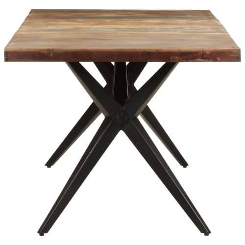 Blagovaonski stol 180 x 90 x 76 cm masivno obnovljeno drvo  - Šareni 180 x 90 x 76 cm 1 masivno obnovljeno drvo Cijena