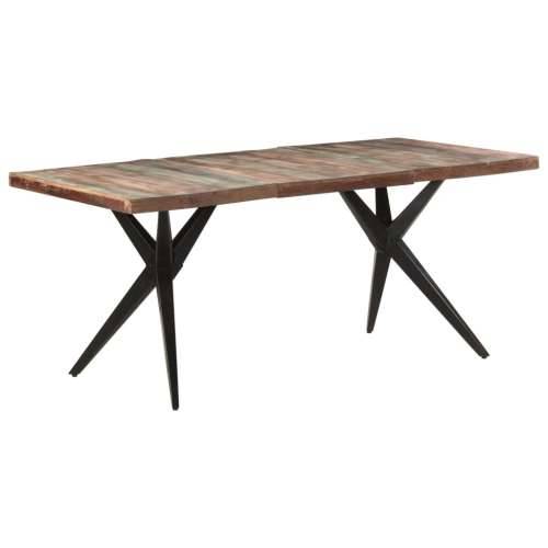 Blagovaonski stol 180 x 90 x 76 cm masivno obnovljeno drvo  - Šareni 180 x 90 x 76 cm 1 masivno obnovljeno drvo Cijena