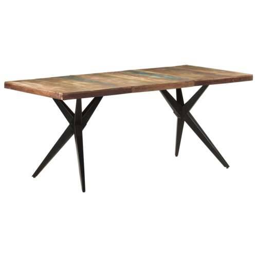 Blagovaonski stol 180 x 90 x 76 cm masivno obnovljeno drvo  - Šareni 180 x 90 x 76 cm 1 masivno obnovljeno drvo Cijena