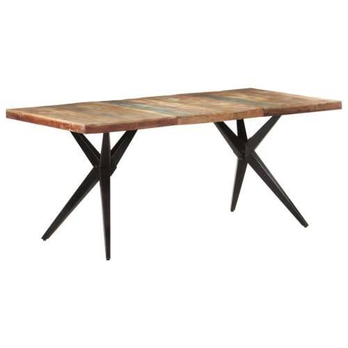 Blagovaonski stol 180 x 90 x 76 cm masivno obnovljeno drvo  - Šareni 180 x 90 x 76 cm 1 masivno obnovljeno drvo Cijena