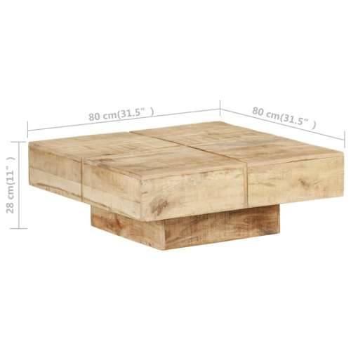 Stolić za kavu 80 x 80 x 28 cm od masivnog drva manga - 80 x 80 x 28 cm 1 masivno drvo manga Cijena