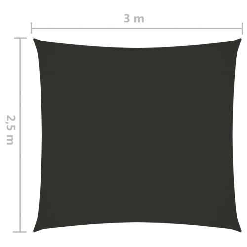 Jedro protiv sunca od tkanine pravokutno 2,5 x 3 m antracit Cijena