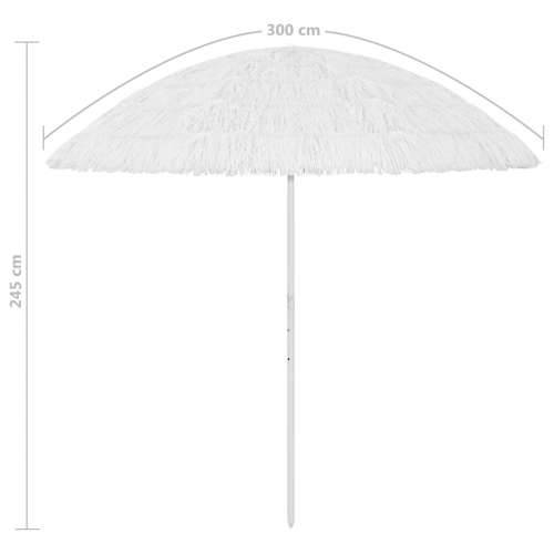 Suncobran za plažu Hawaii bijeli 300 cm Bijela 300 cm 1 Cijena