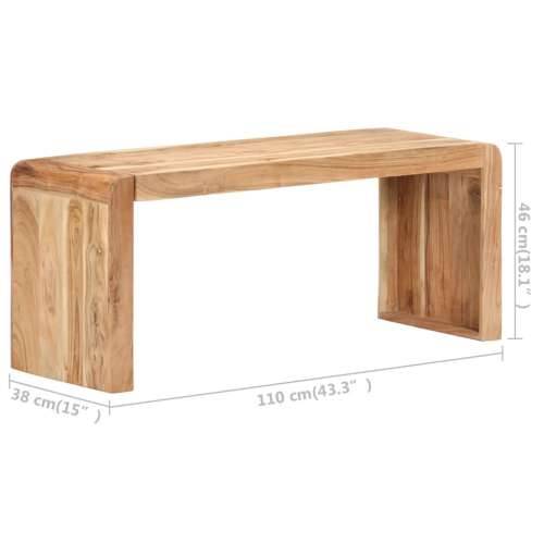 Klupa od masivnog bagremovog drva 110 x 38 x 46 cm - 110 x 38 x 46 cm Cijena