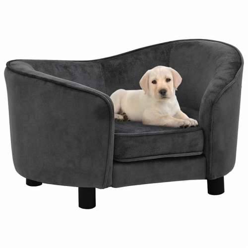 Sofa za pse tamnosiva 69 x 49 x 40 cm plišana - Tamno siva Cijena