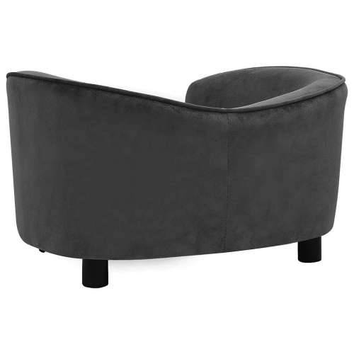 Sofa za pse tamnosiva 69 x 49 x 40 cm plišana - Tamno siva Cijena