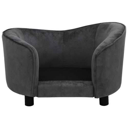 Sofa za pse tamnosiva 69 x 49 x 40 cm plišana - Tamno siva Cijena