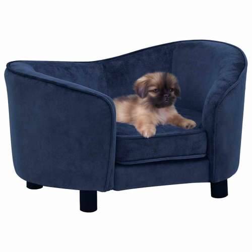 Sofa za pse plava 69 x 49 x 40 cm plišana - Plava Cijena