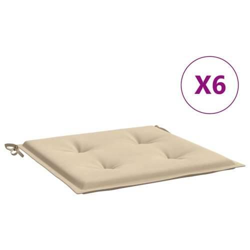 Jastuci za vrtne stolice 6 kom bež 40x40x4 cm od tkanine - Bež 40 x 40 x 3 cm 6 Cijena