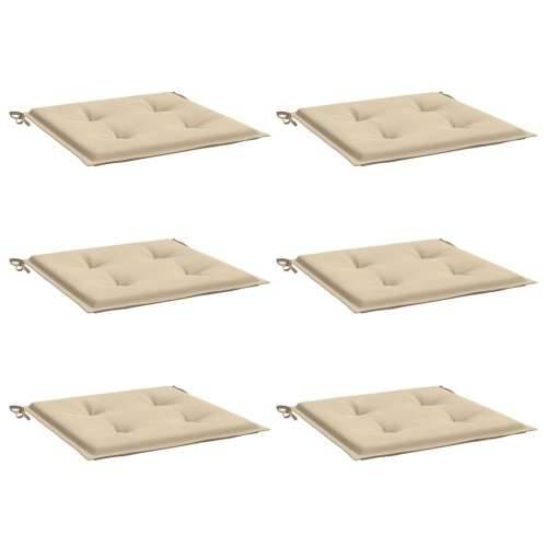 Jastuci za vrtne stolice 6 kom bež 40x40x4 cm od tkanine - Bež 40 x 40 x 3 cm 6 Cijena