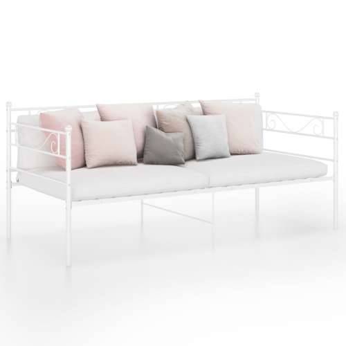 Okvir za krevet na razvlačenje bijeli metalni 90 x 200 cm - Bijela Cijena