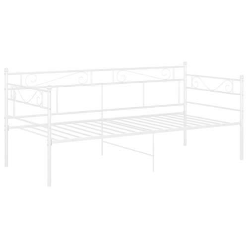 Okvir za krevet na razvlačenje bijeli metalni 90 x 200 cm - Bijela Cijena