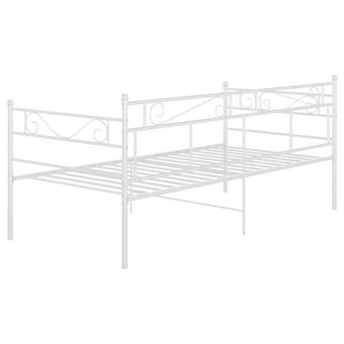 Okvir za krevet na razvlačenje bijeli metalni 90 x 200 cm - Bijela Cijena