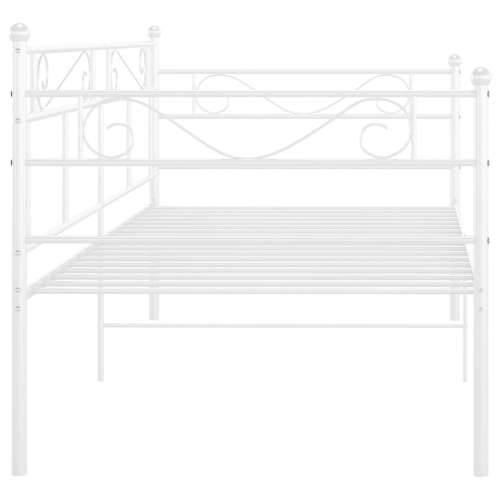 Okvir za krevet na razvlačenje bijeli metalni 90 x 200 cm - Bijela Cijena
