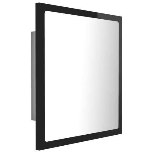 LED kupaonsko ogledalo visoki sjaj crno 40x8,5x37 cm akrilno Cijena