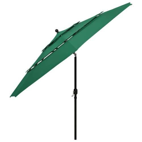 Vrtni suncobran s 3 razine i aluminijskim stupom 3,5 m zeleni - Zelena 3.5 m 1 Cijena
