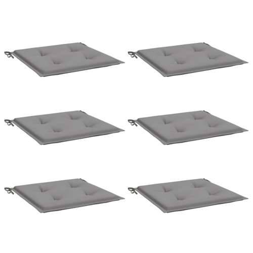 Jastuci za vrtne stolice 6 kom sivi 40x40x4 cm od tkanine - Siva 40 x 40 x 3 cm 6 Cijena
