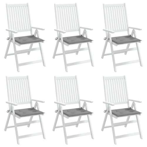 Jastuci za vrtne stolice 6 kom sivi 40x40x4 cm od tkanine - Siva 40 x 40 x 3 cm 6 Cijena