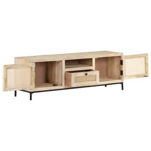 TV ormarić 120x30x40 cm od masivnog drva manga i prirodne trske Cijena