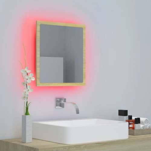 LED kupaonsko ogledalo boja hrasta sonome 40x8,5x37 cm akrilno Cijena