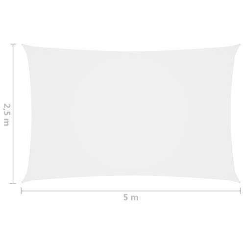 Jedro za zaštitu od sunca od tkanine Oxford pravokutno 2,5x5 m bijelo - Bijela 2.5 x 5 m 1 Cijena