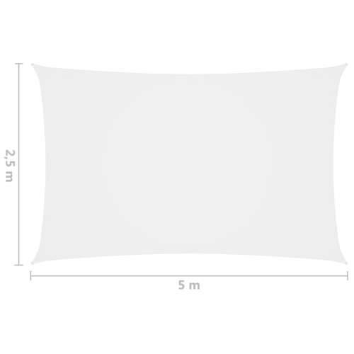 Jedro protiv sunca od tkanine Oxford pravokutno 2,5x5 m bijelo Cijena