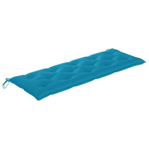 Složiva vrtna klupa s jastukom 159 cm od masovne tikovine - Svijetlo plava 150 cm 1 Cijena