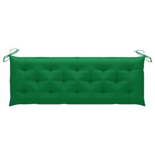 Složiva vrtna klupa s jastukom 159 cm od masovne tikovine - Zelena 150 cm 1 Cijena