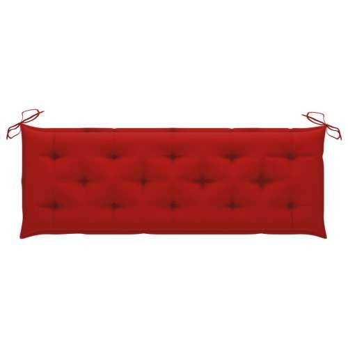 Složiva vrtna klupa s jastukom 159 cm od masovne tikovine - Crvena 150 cm 1 Cijena