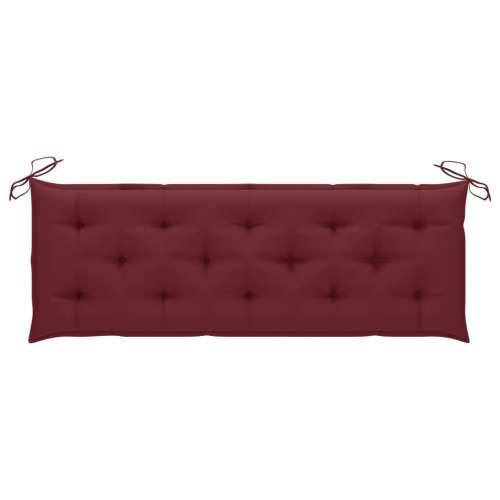 Složiva vrtna klupa s jastukom 159 cm od masovne tikovine - boja crnog vina 150 cm 1 Cijena