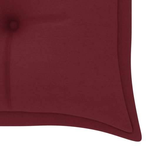 Složiva vrtna klupa s jastukom 159 cm od masovne tikovine - boja crnog vina 150 cm 1 Cijena